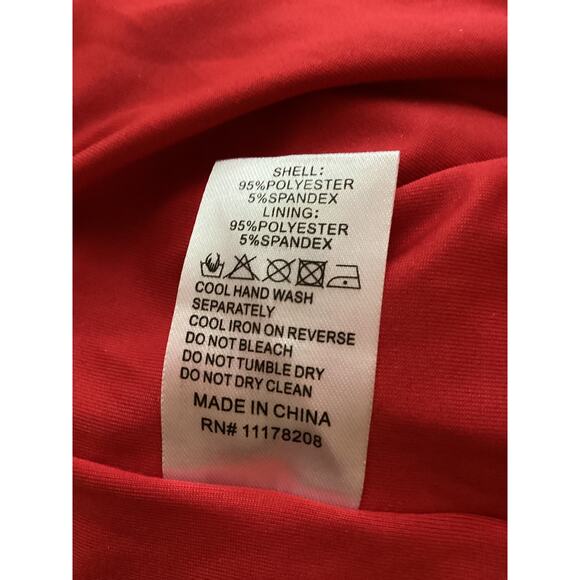 5023 NWOT Rare London Sleeveless Mesh Blur Maxi Dress in Red Size Extra Small/2 - Picture 7 of 10